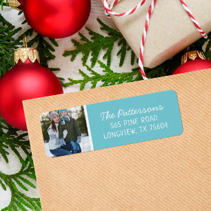 Aqua Custom Foto Holiday Rücksendeadresse