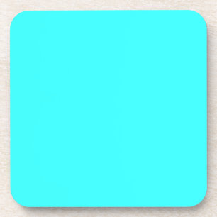 Aqua-cyan-blauer aquamariner getränkeuntersetzer