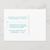 Aqua D20 Dice Gamer UAWG Postcard Einladungspostkarte (Rückseite)