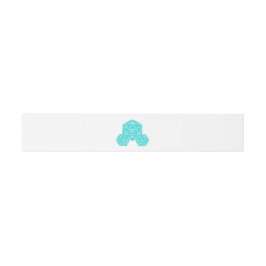 Aqua D20 Dice Wedding Belly Bands Einladungsbanderole