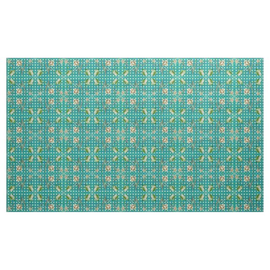 Aqua Daffidols Fabric Stoff (Yard (91,4 cm))