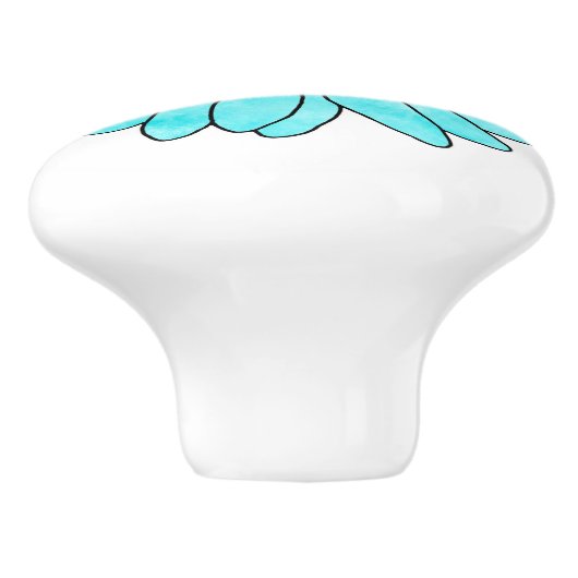 Aqua Daisy Keramikknauf (Seitenansicht)