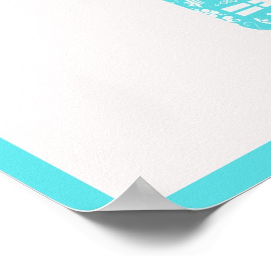 Aqua Dala Horse Poster (Ecke)