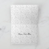 Aqua Damask Business Dankeschön Karten (Innenseite)