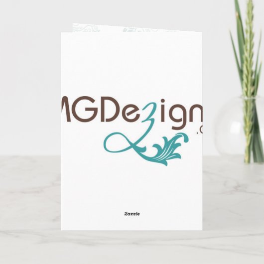 Aqua Damask Business Dankeschön Karten (Rückseite)