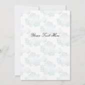 Aqua Damask Business Dankeschön Karten (Rückseite)