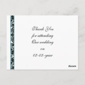 Aqua Damask DankeYou Cards Postkarte (Rückseite)