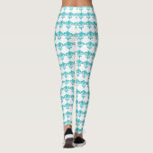 Aqua Damask Leggings (Rückseite)