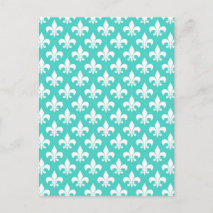 Aqua Damask Postkarte