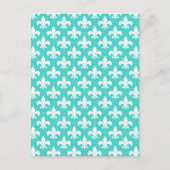 Aqua Damask Postkarte (Vorderseite)