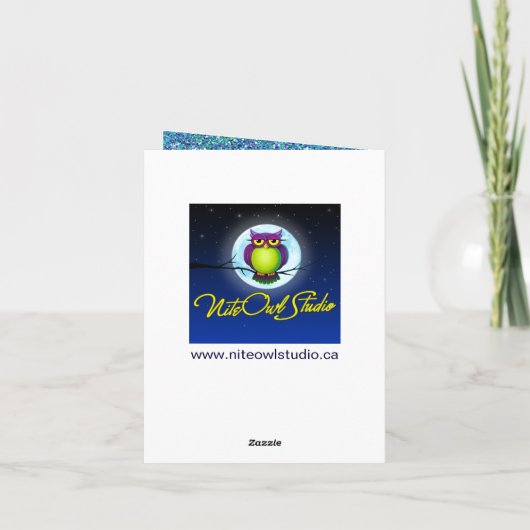 Aqua-danken blaues silbernes Schneeflocke-Foto Dankeskarte (Rückseite)