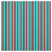 Aqua & Dark Red Strip Muster Stoff (Muster)