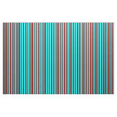 Aqua & Dark Red Strip Muster Stoff (Fat Quarter (45,7 x 55,9 cm))