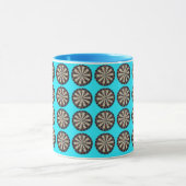 Aqua Dartboard Muster, Tasse (Zentrum)