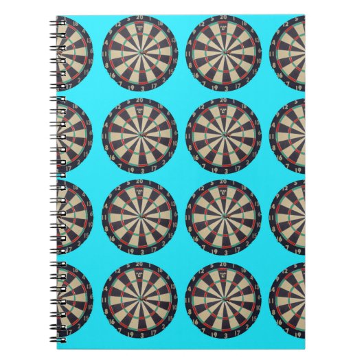 Aqua Dartboards Muster Notizblock (Vorderseite)