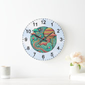 Aqua Dawn Große Wanduhr (Zuhause)