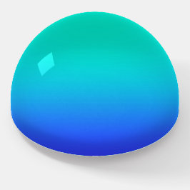 Aqua + Deep Blue Glass Briefbeschwerer