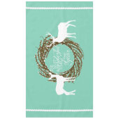 Aqua Deer Most Wreath Tablecloth Tischdecke (Vorderseite)