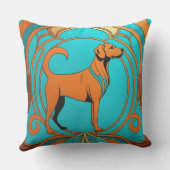Aqua Deko Orange Dog Kissen (Rückseite)