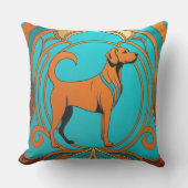 Aqua Deko Orange Dog Kissen (Vorderseite)
