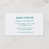 Aqua DERMATOLOGIST Simple Style V63D Visitenkarte (Rückseite)
