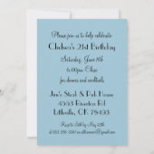 Aqua des alles- Gute zum Geburtstagdiva-Mädchen-| Einladung (Rückseite)