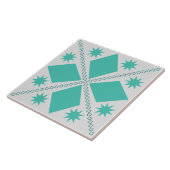 Aqua Diamond Fun | Grauer Hintergrund | KERAMIK Fliese (Seite)