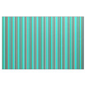 Aqua, Dim Gray, Beige & Dunkle Grüne Streifen Stoff (Fat Quarter (45,7 x 55,9 cm))