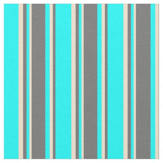 Aqua, Dim Gray & Tan Colored Lines Stoff (Nahaufnahme)