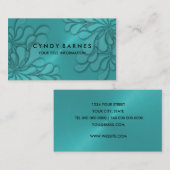Aqua Dimensional Sheen Business Card Visitenkarte (Vorne/Hinten)