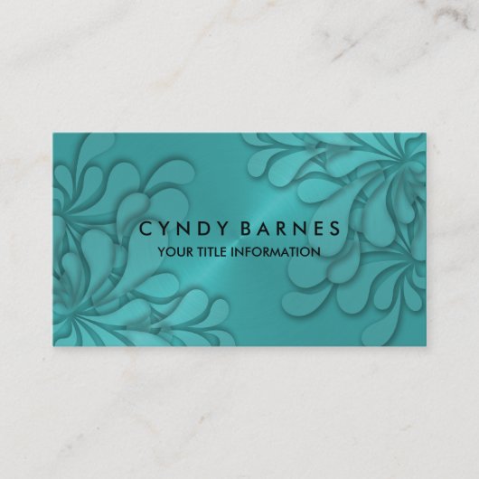 Aqua Dimensional Sheen Business Card Visitenkarte (Vorderseite)