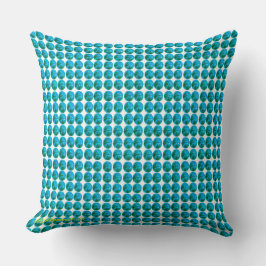 Aqua Dot Cotton Pillow Kissen