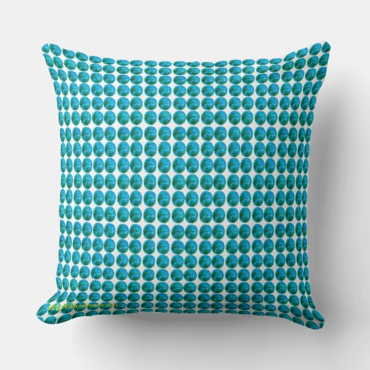 Aqua Dot Cotton Pillow Kissen (Vorderseite)