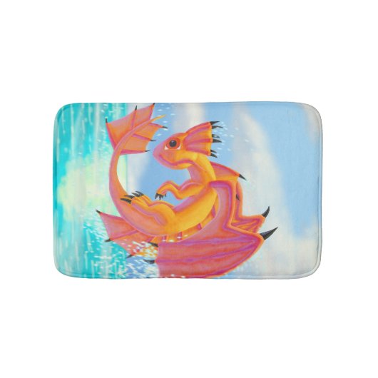 Aqua-Drache Badematte (Vorderseite)