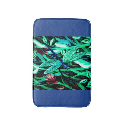 Aqua Dragonfly Bath Mat Badematte (Vorderseite Vertikal)