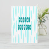 Aqua Dreads Einladung (Stehend Vorderseite)