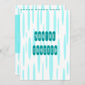 Aqua Dreads Einladung (Vorne/Hinten)