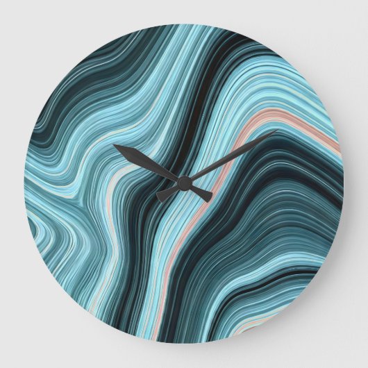 Aqua Drift Große Wanduhr (Vorderseite)