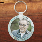 AQUA DUSKY BLAUE GOLD AGATE BEILEID MEMORIAL FOTO SCHLÜSSELANHÄNGER (Vorderseite)