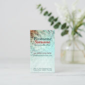 Aqua Earth Abstrakt Business Card Visitenkarte (Stehend Vorderseite)