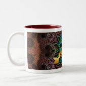 Aqua Earth Fraktal Art Individuelle Name Tasse (Links)