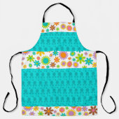 AQUA EASTER BUNNIES UND FARBHAFTE BLUME SCHÜRZE (Vorderseite)