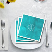 Aqua Elegance Hochzeit mit türkisfarbenem Wasser u Serviette