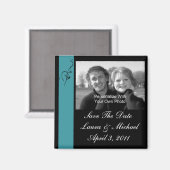 Aqua Elegance Wedding Magnets Magnet (Vorderseite/Rückseite)