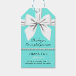 Aqua Elegant Extravagant Tiffany Geburtstag Vielen Geschenkanhänger