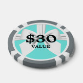 Aqua Elegant Extravagant Tiffany GeburtstagsToken Pokerchips (Einzeln)