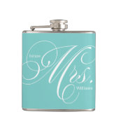 Aqua Elegant Script Future Mrs. Flachmann (Vorderseite)