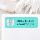 Aqua Elegante Extravagant Tiffany Rücksendeadresse (Insitu)