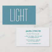 Aqua ELEKTRIKER einfache Art V39W Visitenkarte (Vorne/Hinten)