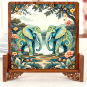 Aqua Elephants Keramik Tile Fliese